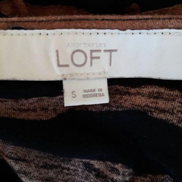 Vtg 90's Tiger Striped Draped Scoop Neck Batwing Tie Waist Dress Brown Blk Sz S - Picture 3 of 9